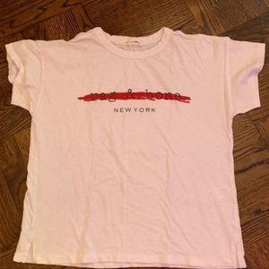 rag and bone white logo t shirt